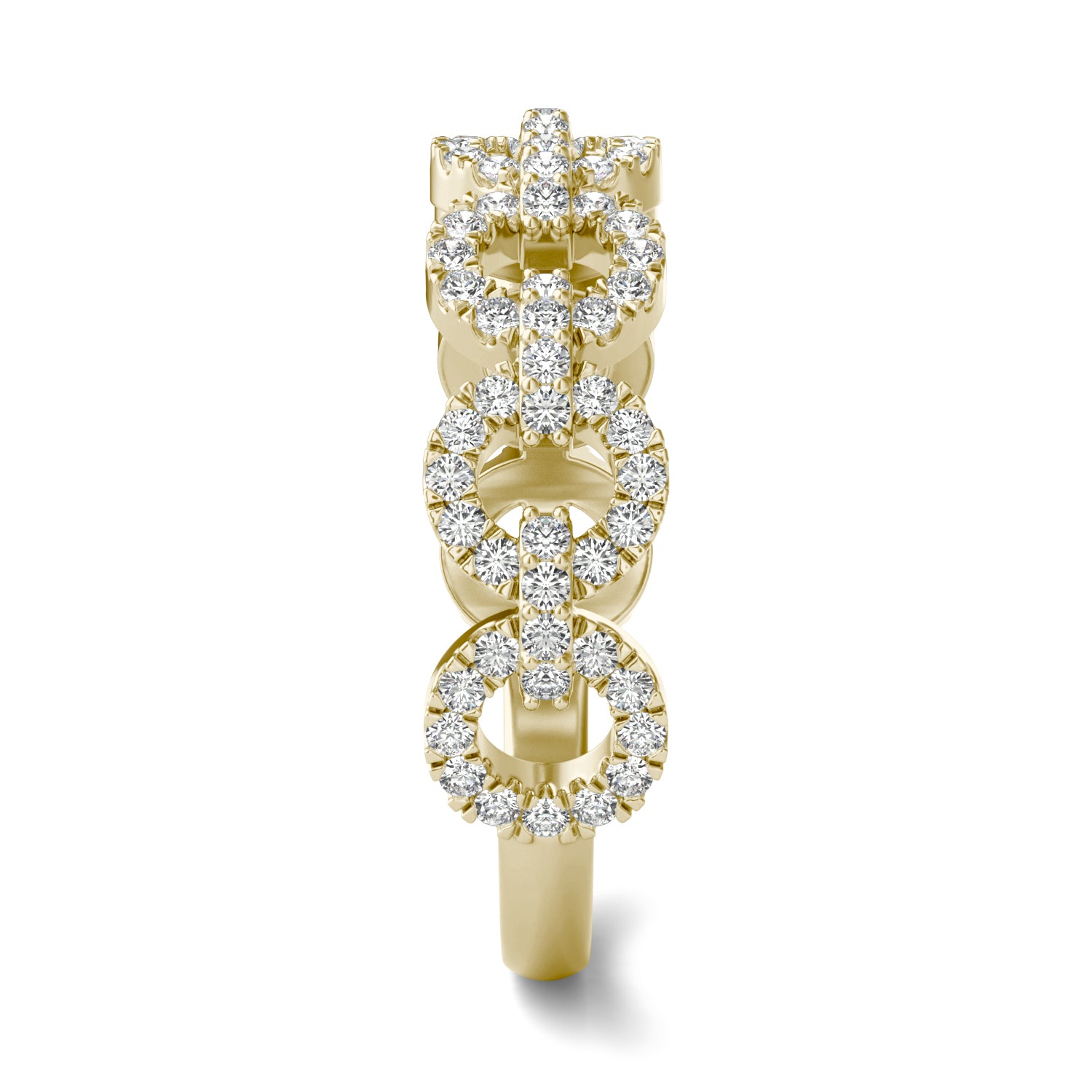 1/2 CTW Round Caydia® Lab Grown Diamond Circle Chain Link Ring