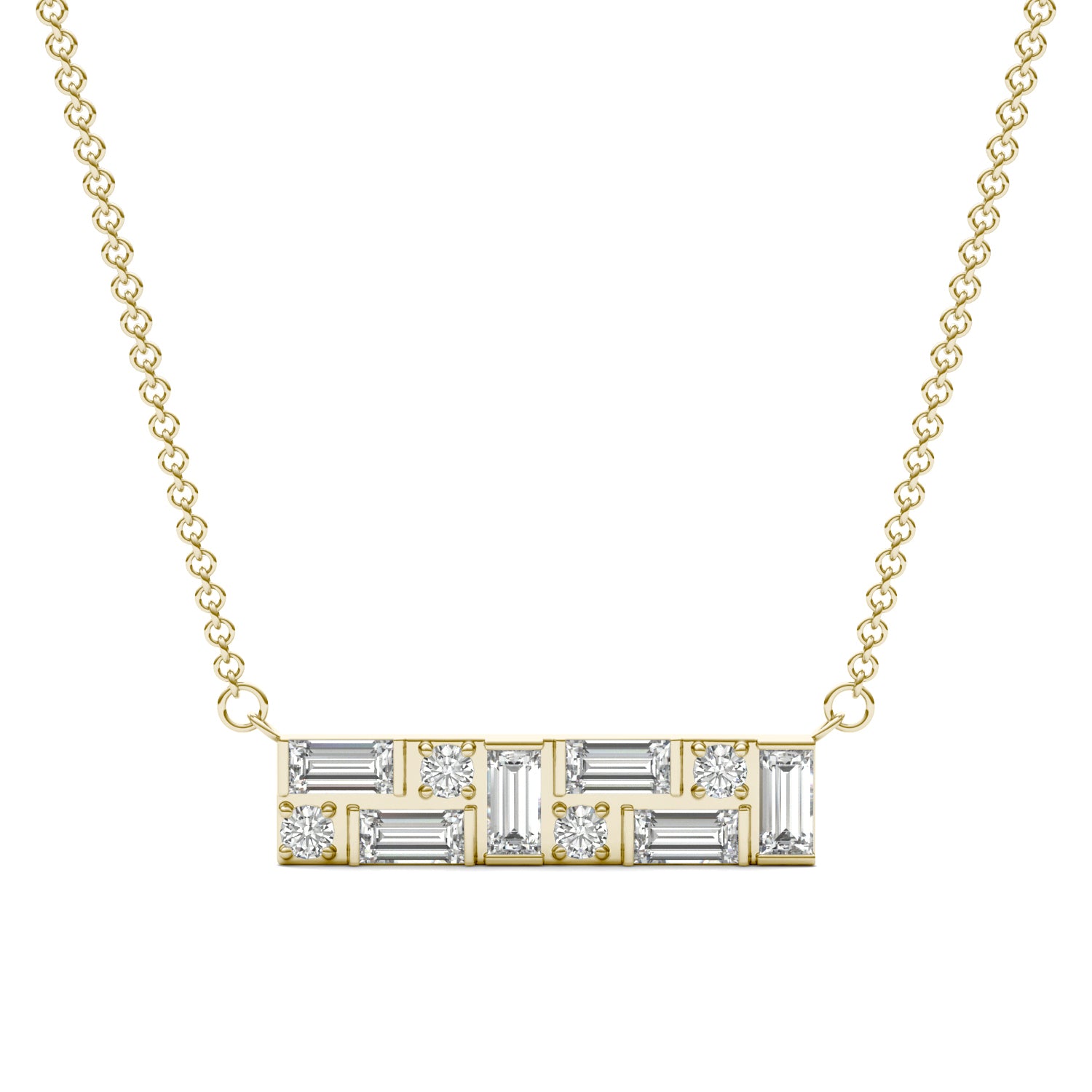 0.82 CTW DEW Straight Baguette Forever Bright™ Moissanite Necklace