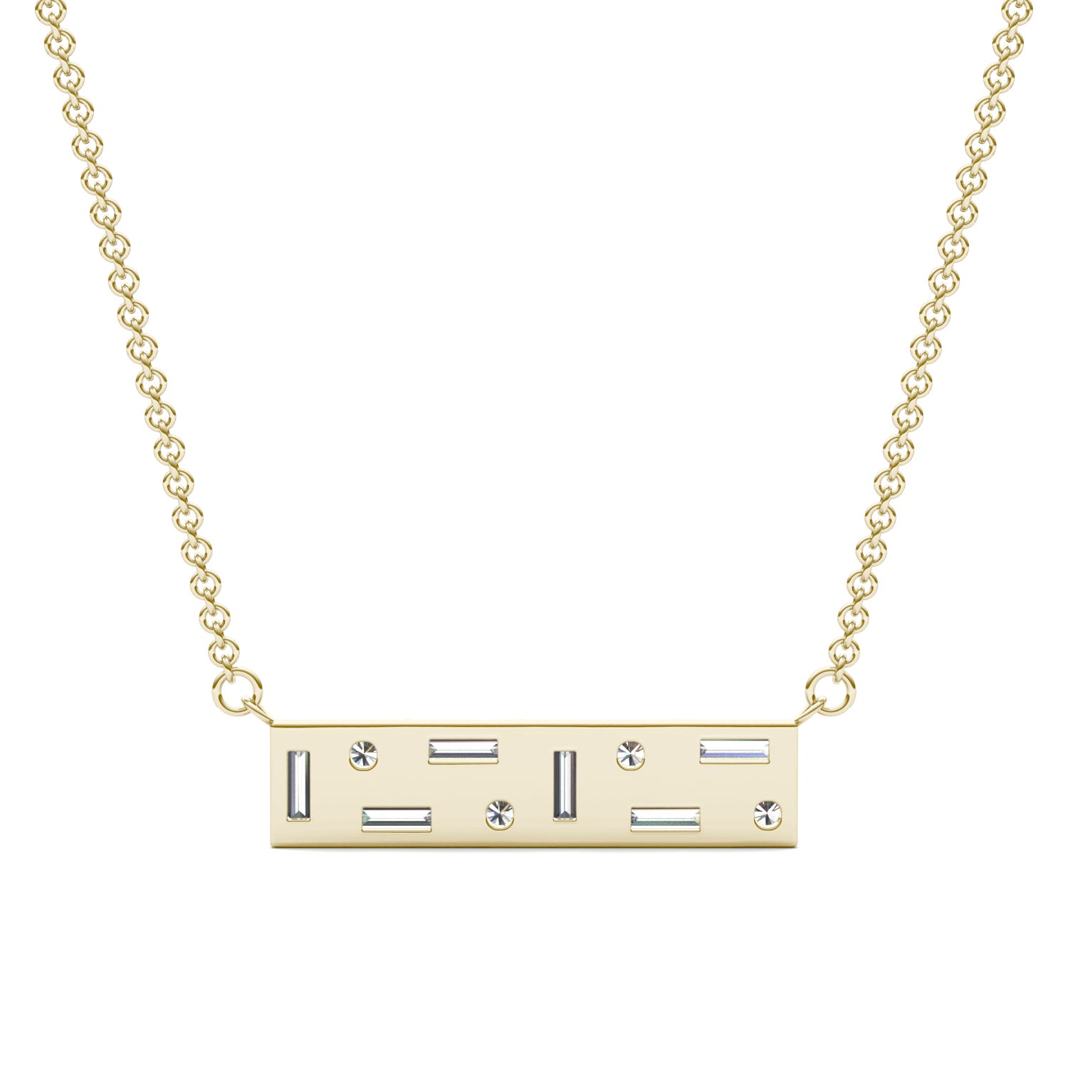 0.82 CTW DEW Straight Baguette Forever Bright™ Moissanite Necklace