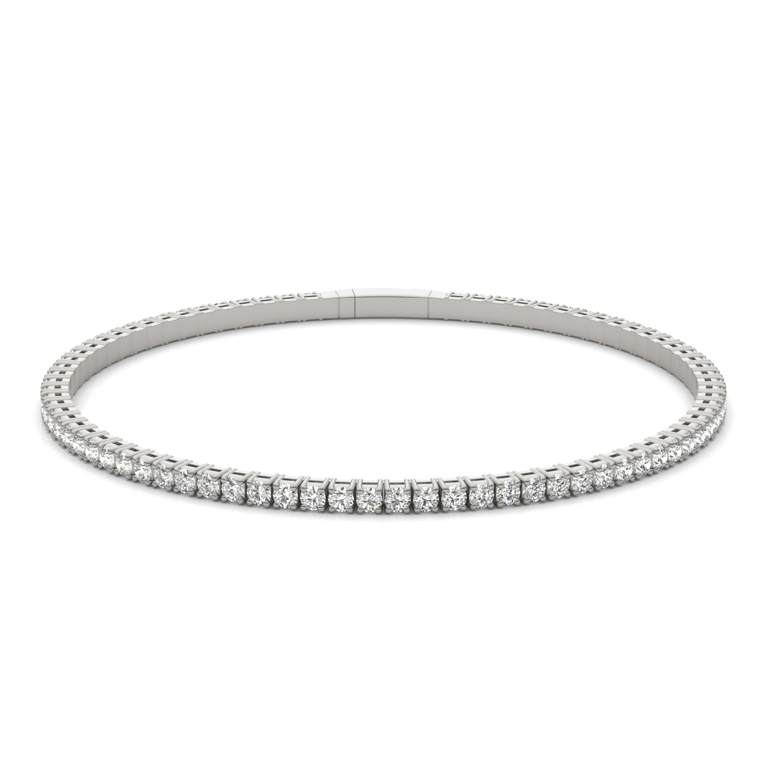 2 1/4 CTW Round Caydia® Lab Grown Diamond Flexible Eternity Bangle Bracelet