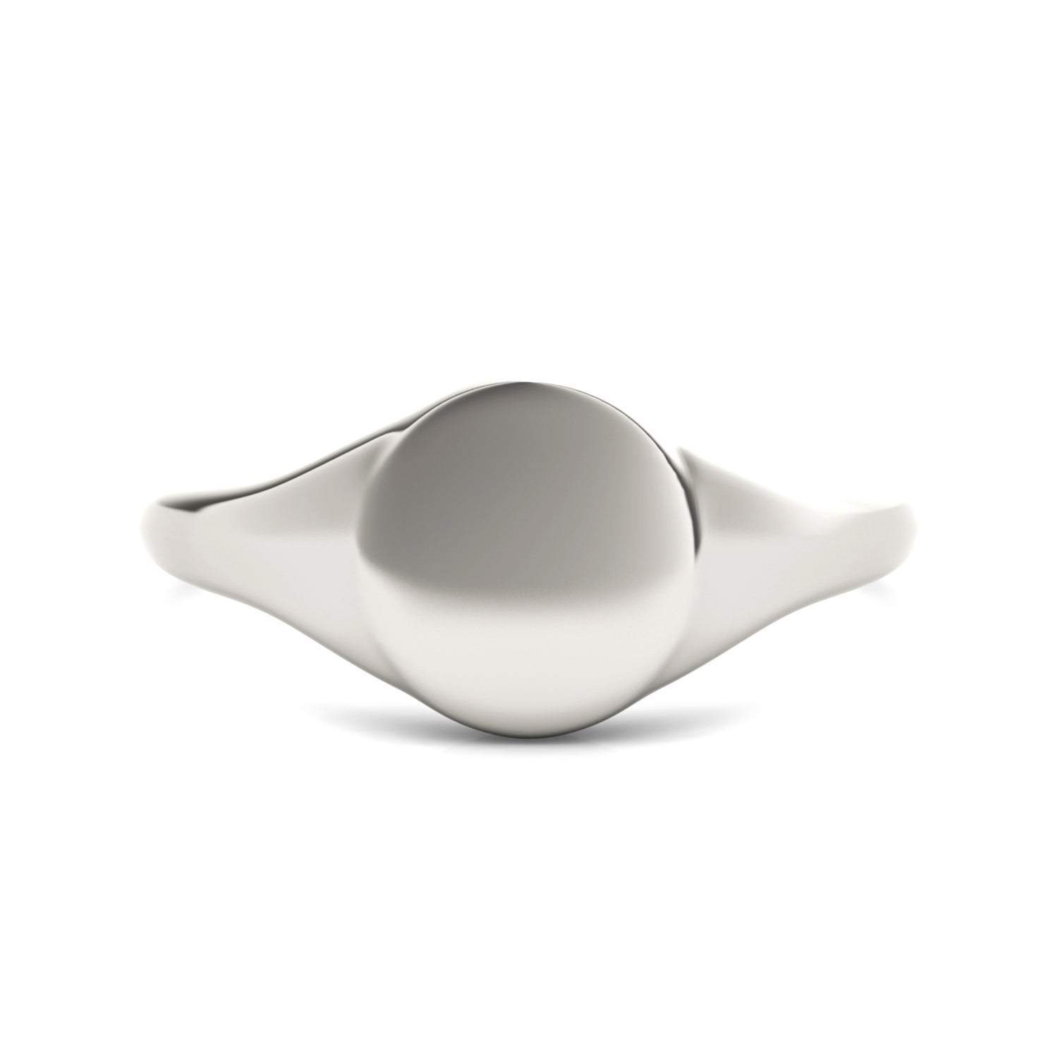 0.01 CTW DEW Round Caydia® Lab Grown Diamond Signature Round Initial Signet Ring
