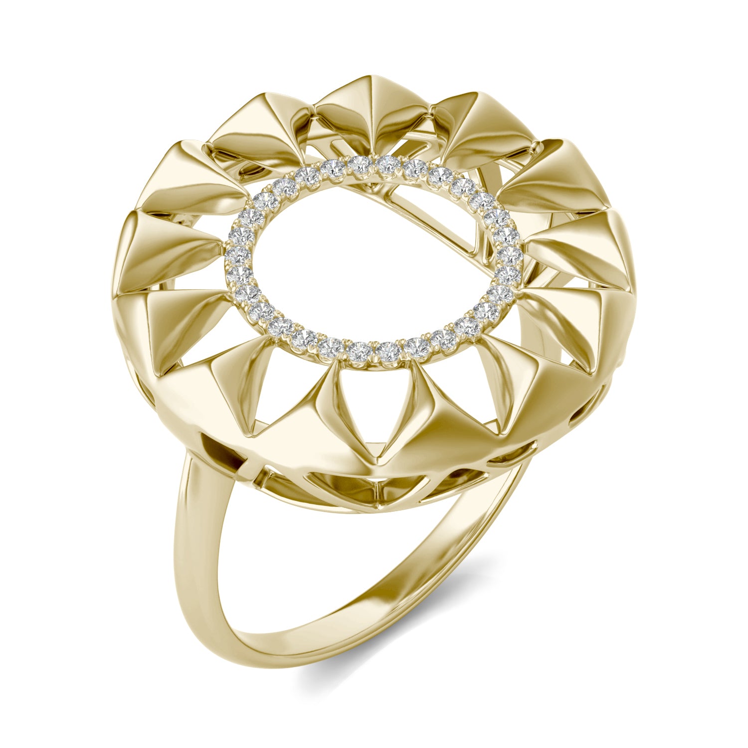 1/8 CTW Round Caydia® Lab Grown Diamond Ouro Collection Round Statement Ring