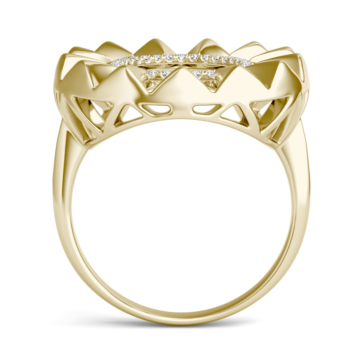 1/8 CTW Round Caydia® Lab Grown Diamond Ouro Collection Round Statement Ring