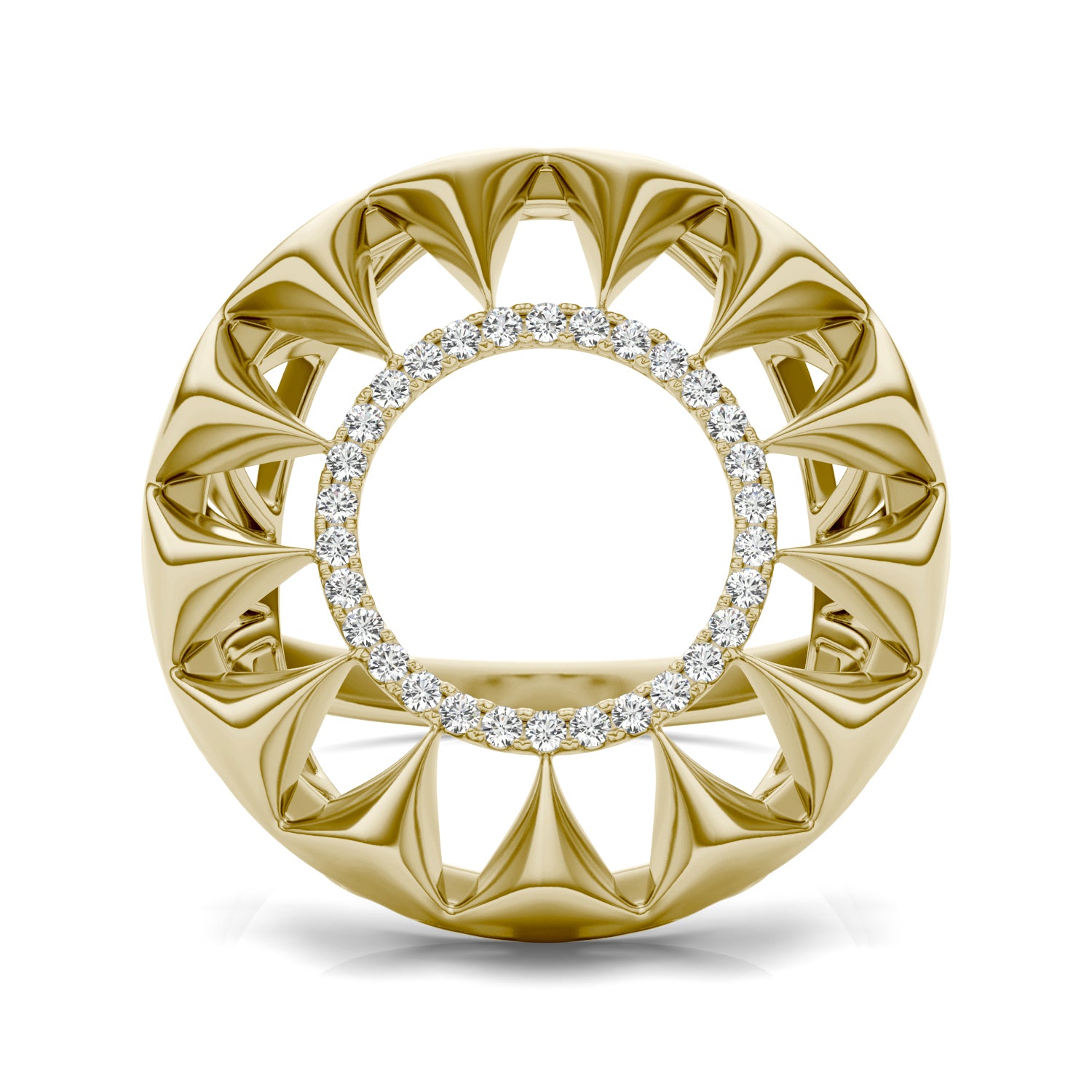 1/8 CTW Round Caydia® Lab Grown Diamond Ouro Collection Round Statement Ring