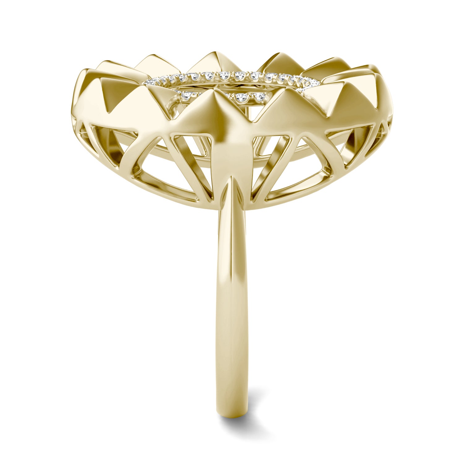 1/8 CTW Round Caydia® Lab Grown Diamond Ouro Collection Round Statement Ring