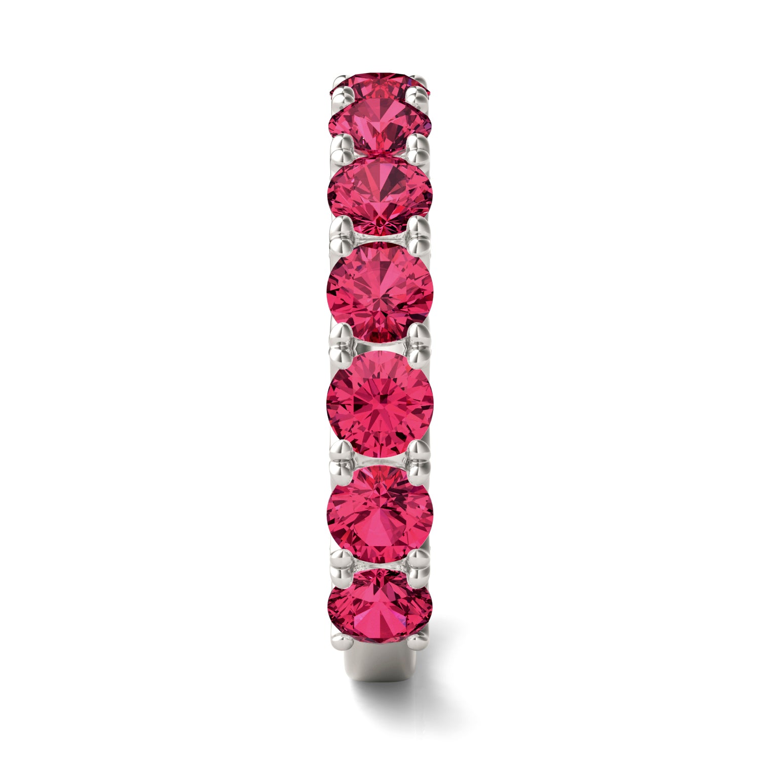 1/4 CTW Round Caydia® Lab Grown Diamond Accented Anniversary Ring featuring Created Ruby