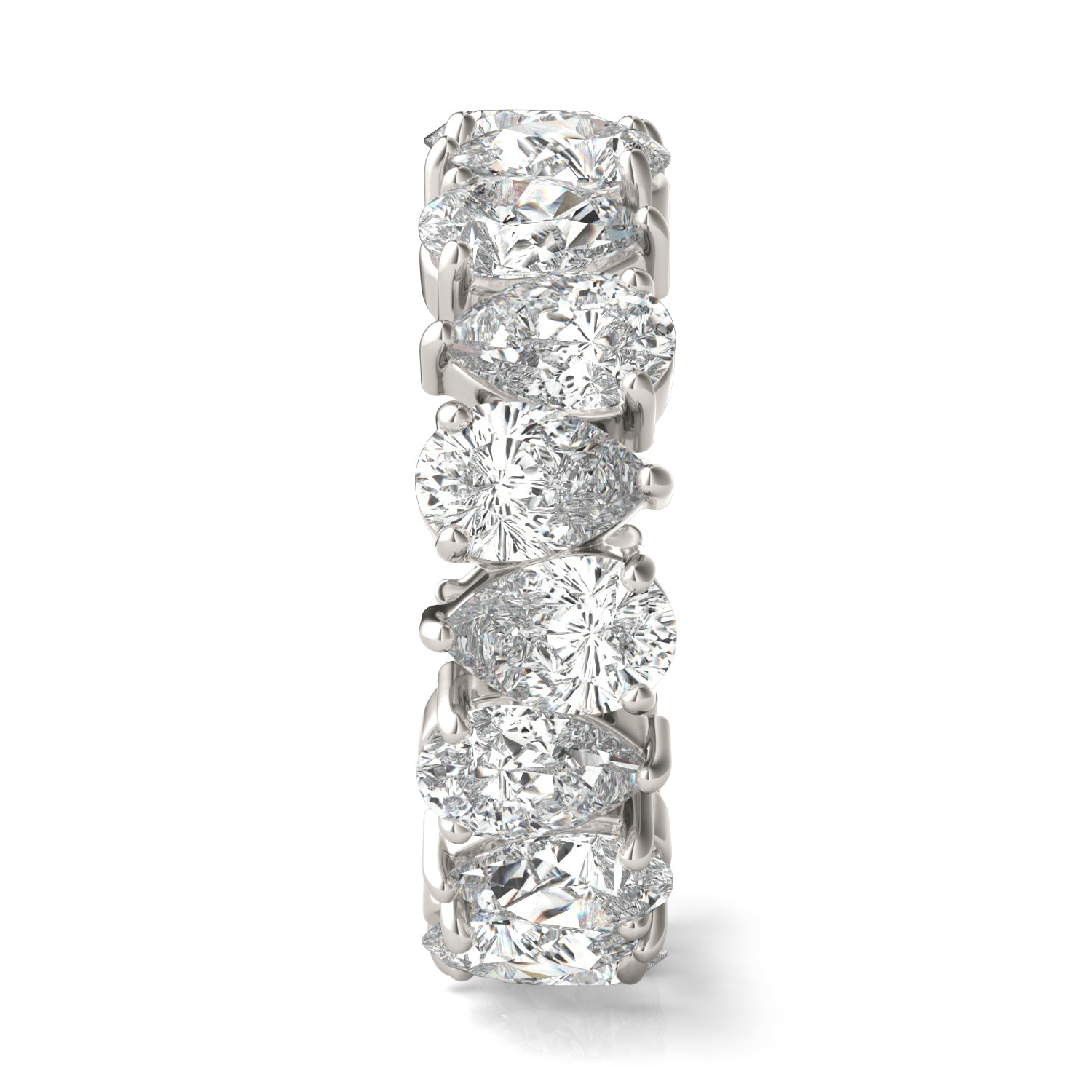 5 7/8 CTW Pear Caydia® Lab Grown Diamond Couture Alternating Eternity Ring