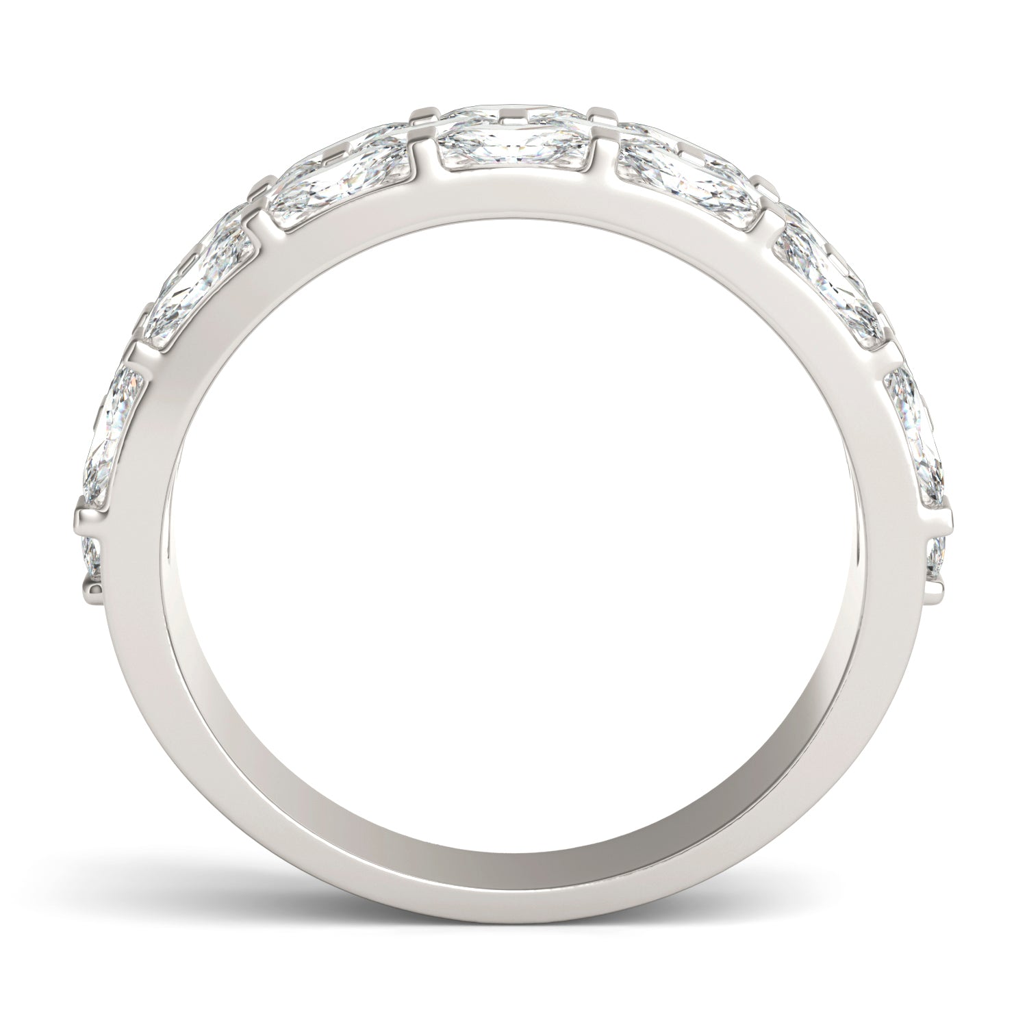2 1/5 CTW Oval Caydia® Lab Grown Diamond Three Row Ring
