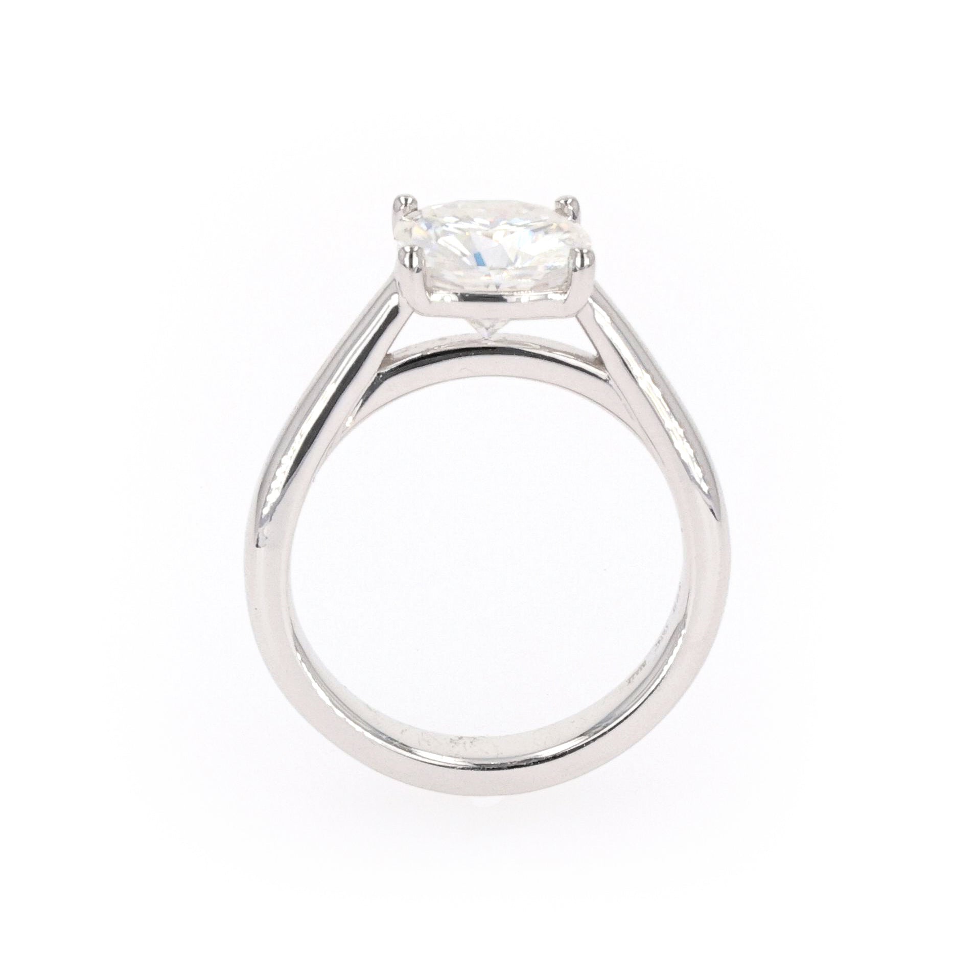 2.80 CTW DEW Cushion Forever Classic™ Moissanite Ring