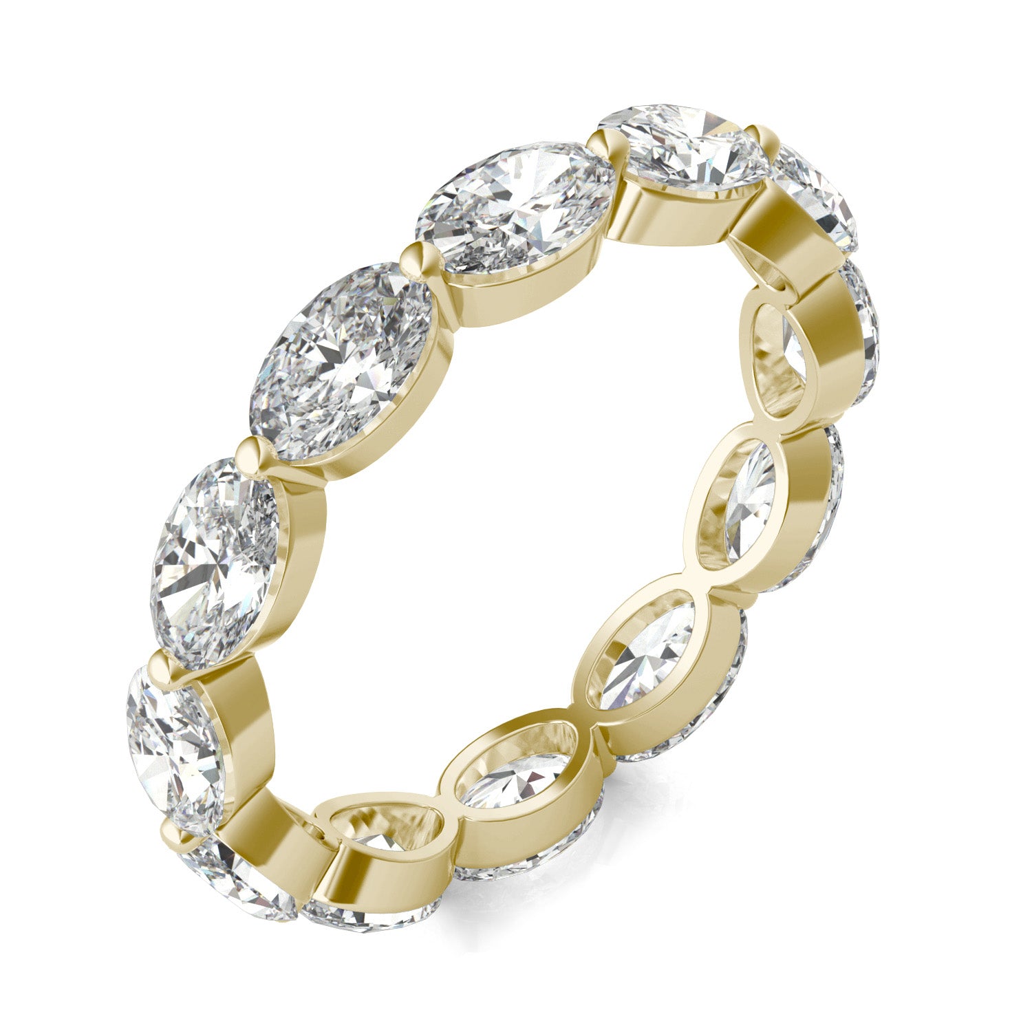 4 CTW Oval Caydia® Lab Grown Diamond Couture East-West Eternity Ring