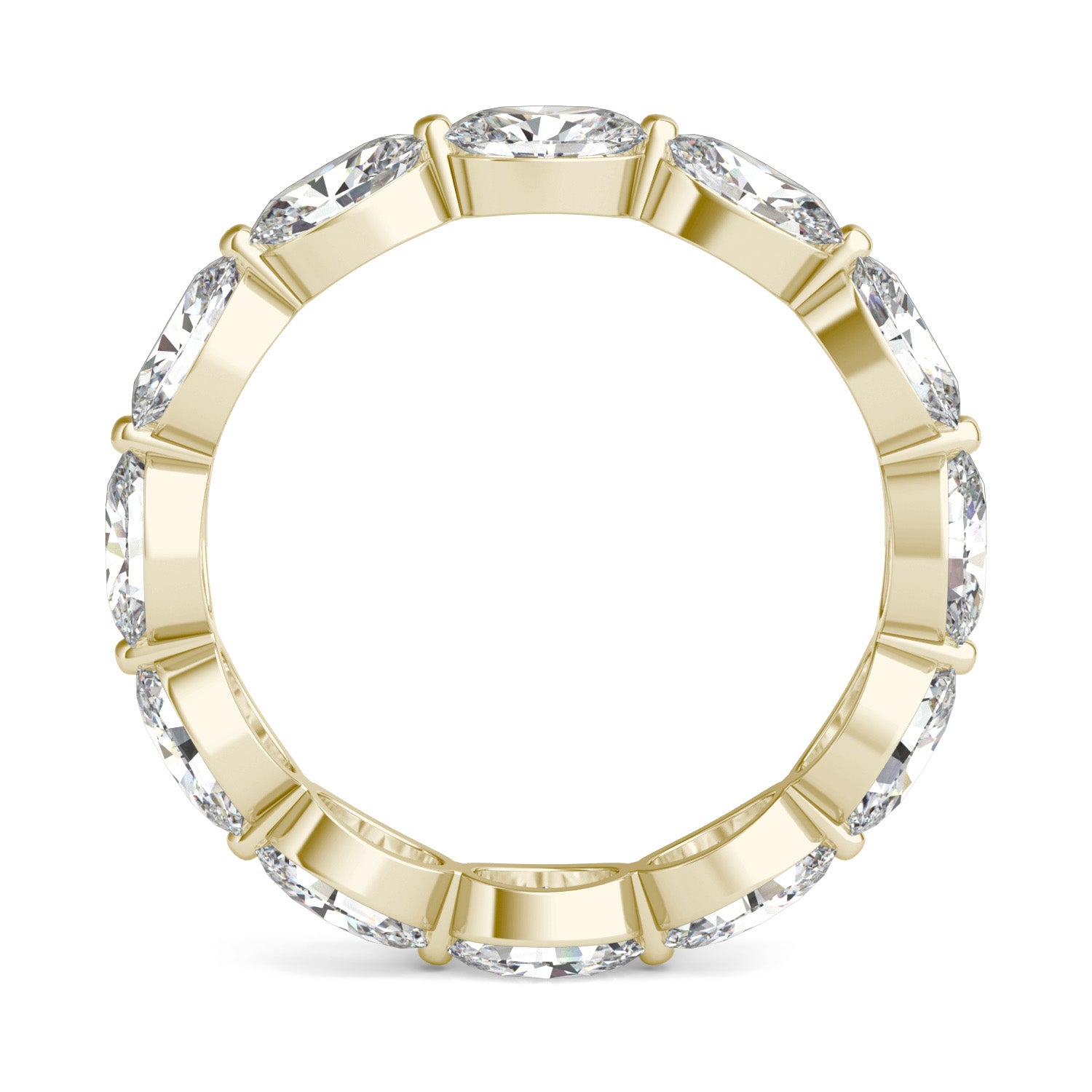 4 CTW Oval Caydia® Lab Grown Diamond Couture East-West Eternity Ring