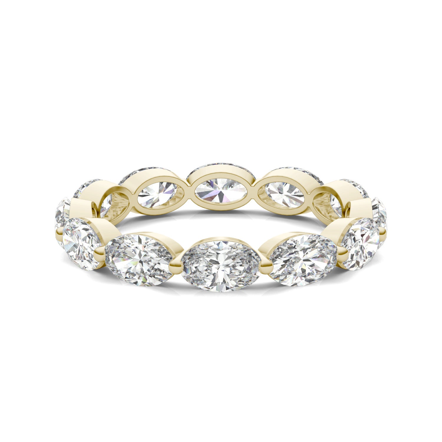 4 CTW Oval Caydia® Lab Grown Diamond Couture East-West Eternity Ring