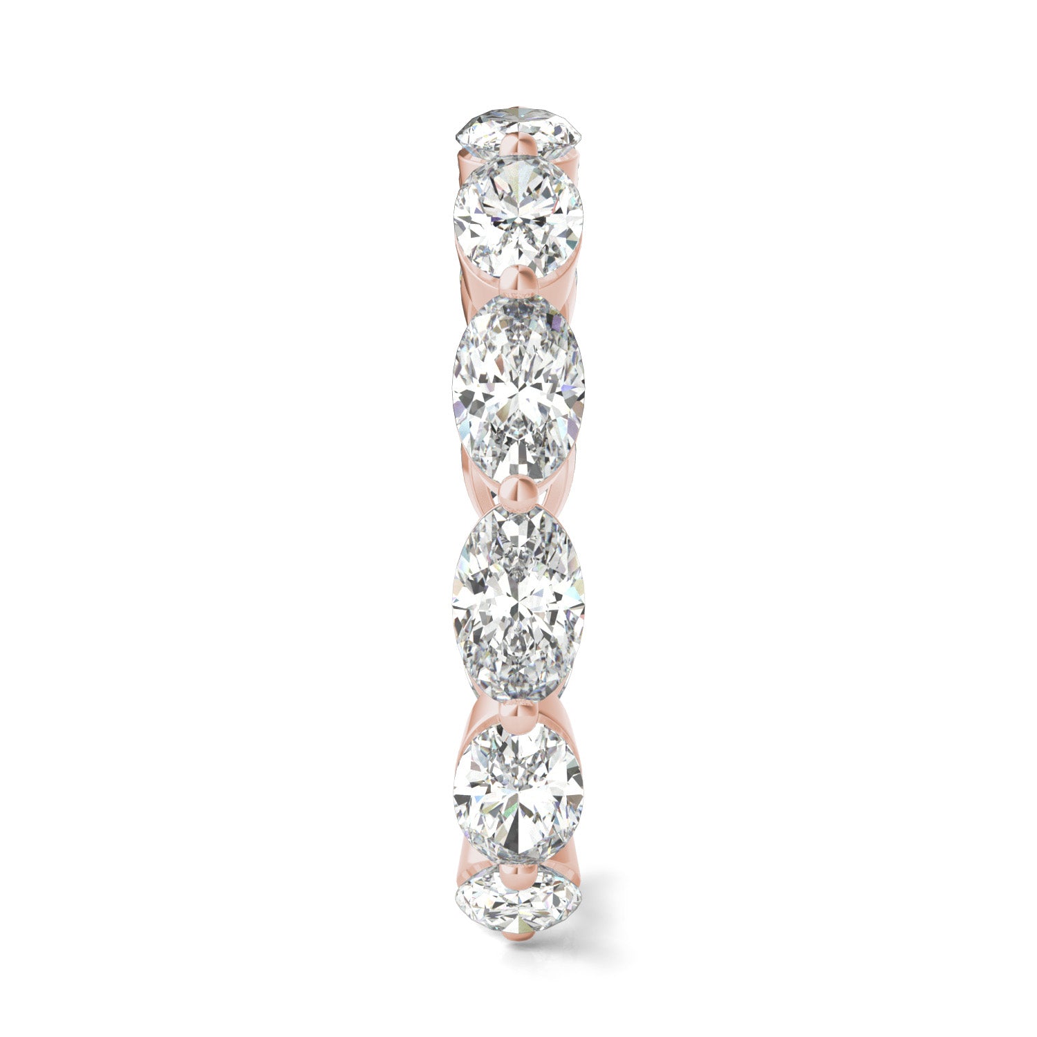 4 CTW Oval Caydia® Lab Grown Diamond Couture East-West Eternity Ring
