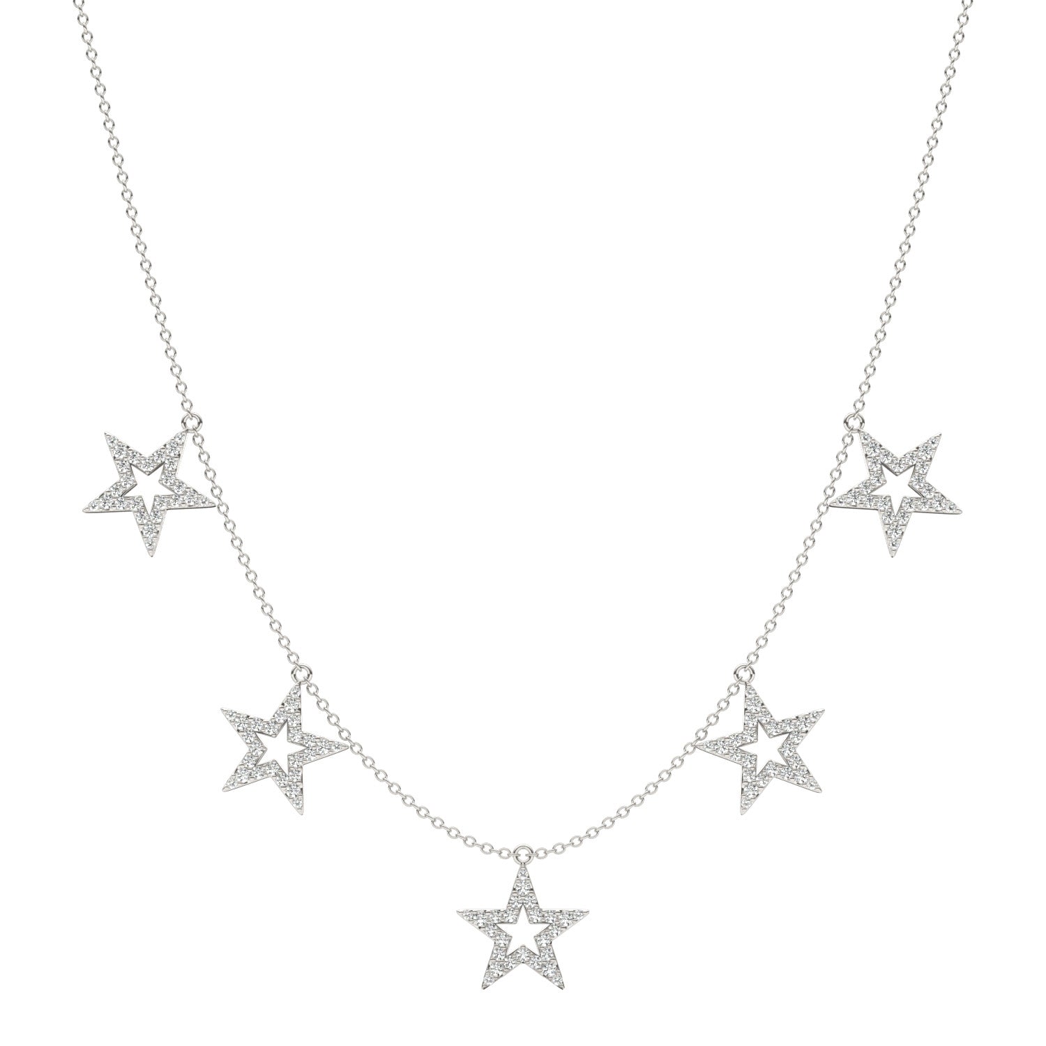 2/3 CTW Round Caydia® Lab Grown Diamond Star Station Necklace