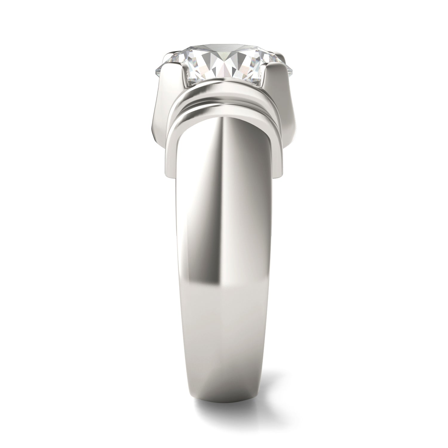 2 1/2 CTW Round Caydia® Lab Grown Diamond Solitaire Mens Ring
